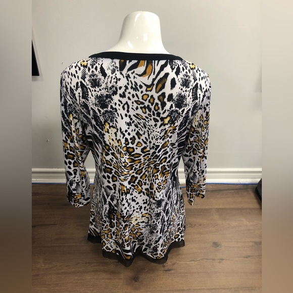 Bianca nygard animal print tunic top in size medium - Picture 2 of 8